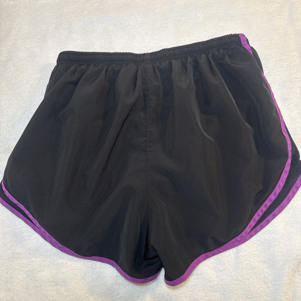 Nike Dri-FIT Tempo Running Shorts Women's Large Black Purple Brief Lined - Picture 5 of 7